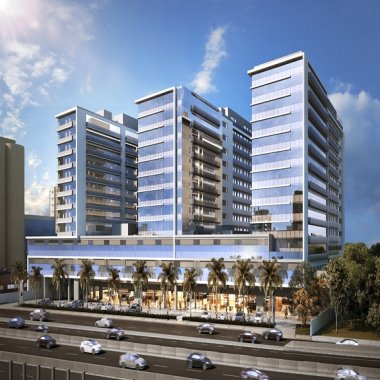 Sala exclusiva no Max Plaza, com 35 m² privativos, vaga de garagem e uma vista externa deslumbrante.