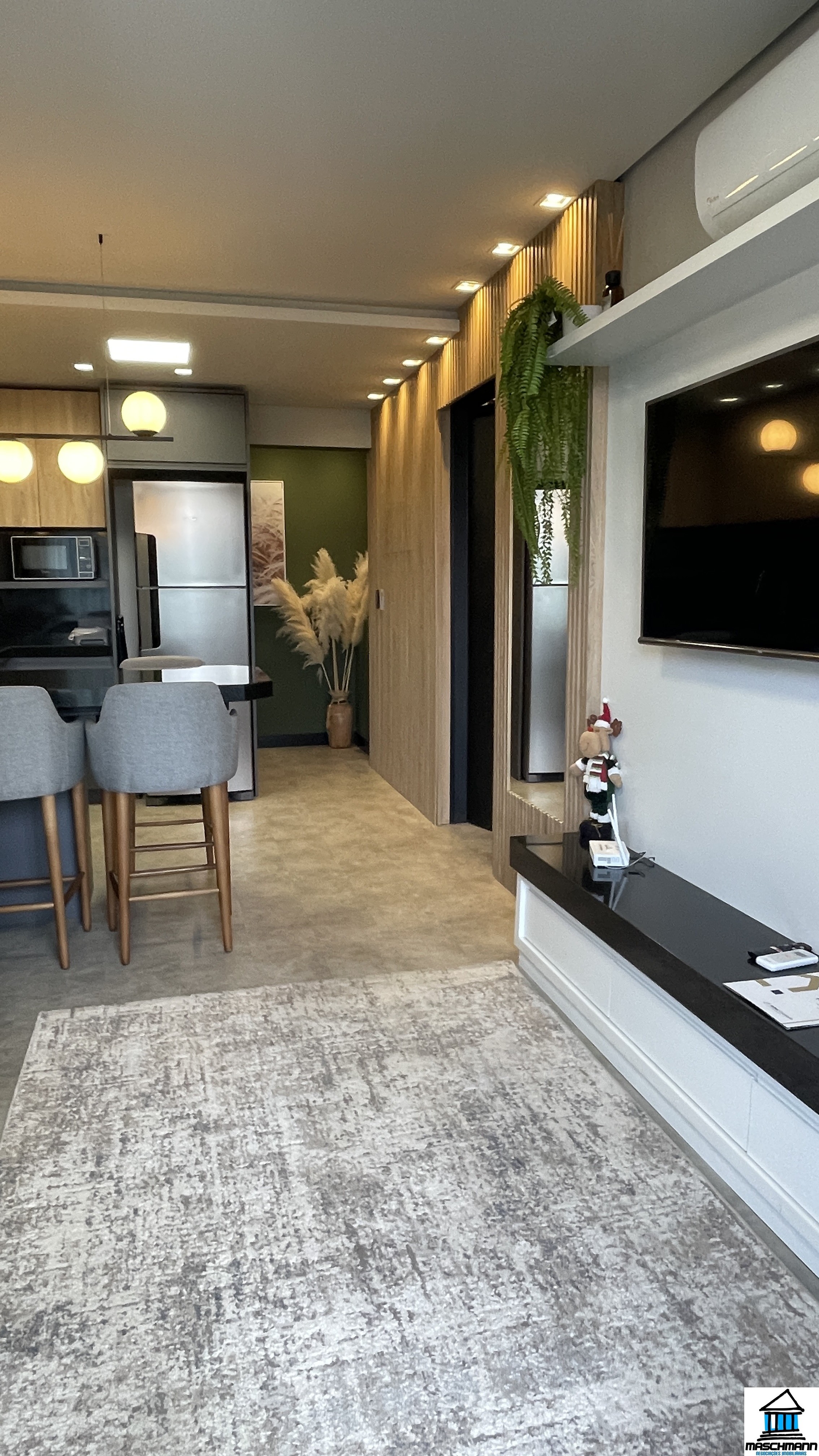 Apartamento 1 Dormitório mobiliado com terraço perfeito para locação em Canela