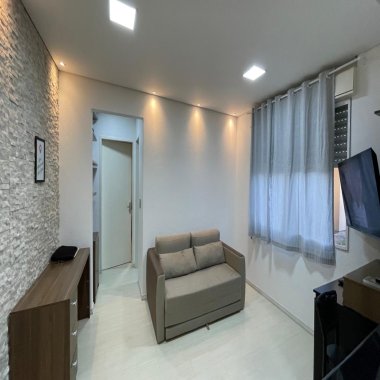 Apartamento mobiliado para locação no coração de Canoas – elegância e conforto. 